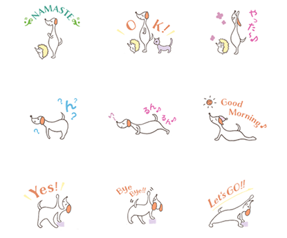 yoggy doggy　LINEスタンプに登場！