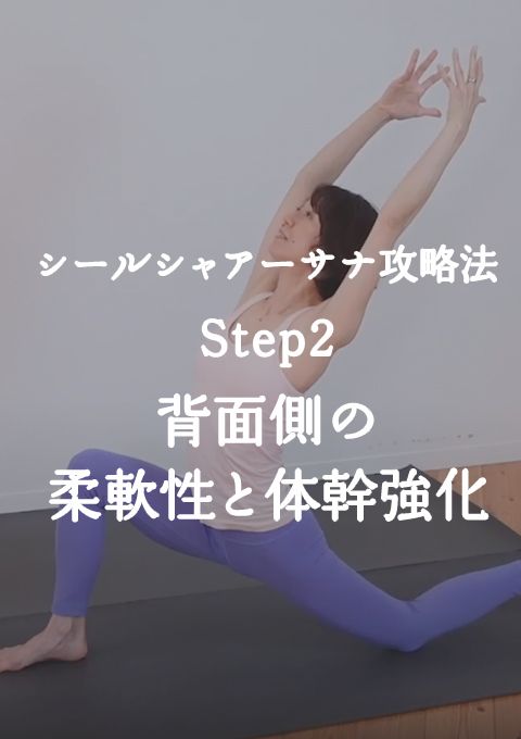 シールシャアーサナ攻略法　Step2　背面側の柔軟性と体幹強化