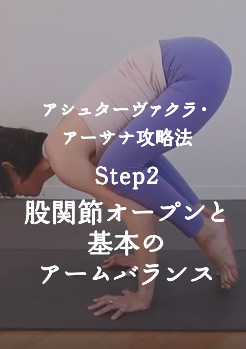 アシュターヴァクラ・アーサナ攻略法　Step2　股関節オープンと基本のアームバランス